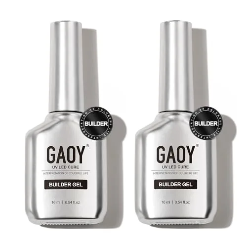 GAOY 2 Pcs 16ml Clear Builder Gel for Nails, Nail Strengthen