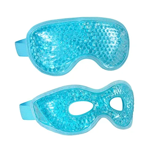 CONSGIJI Gel Eye Mask Reusable Cold Therapy 2-Pack