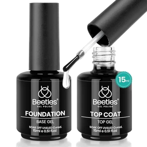 Beetles No Wipe Gel Top Coat and Base Coat Set