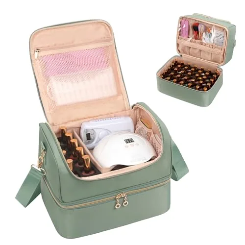 CUBETASTIC Nail Polish Organizer Case, 45-Bottle Capacity