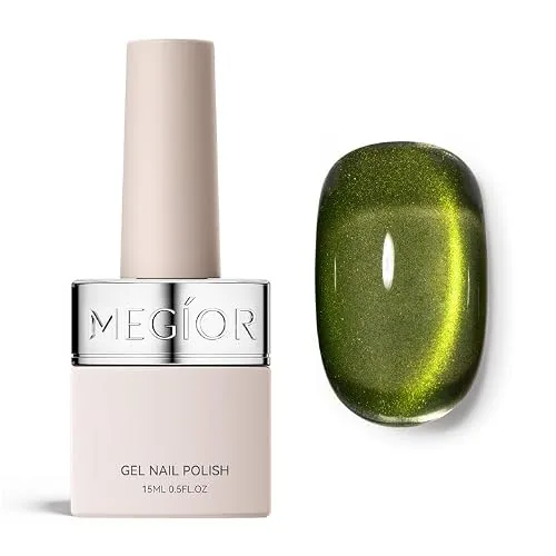 MEGIOR Aurora Green Cat Eye Magnetic Gel Polish 15ml